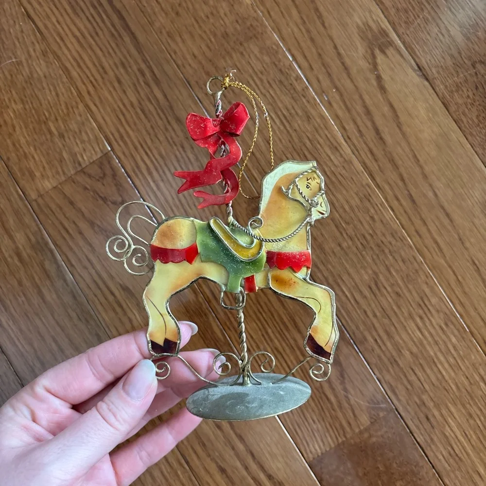 Vintage Carousel Horse Ornament